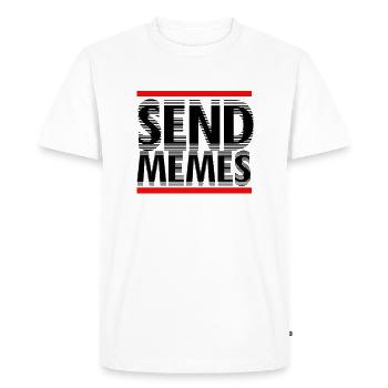 Envoyer lâche T-shirt - T-shirt Premium bio Homme - blanc - Devant - Nico (187cm)