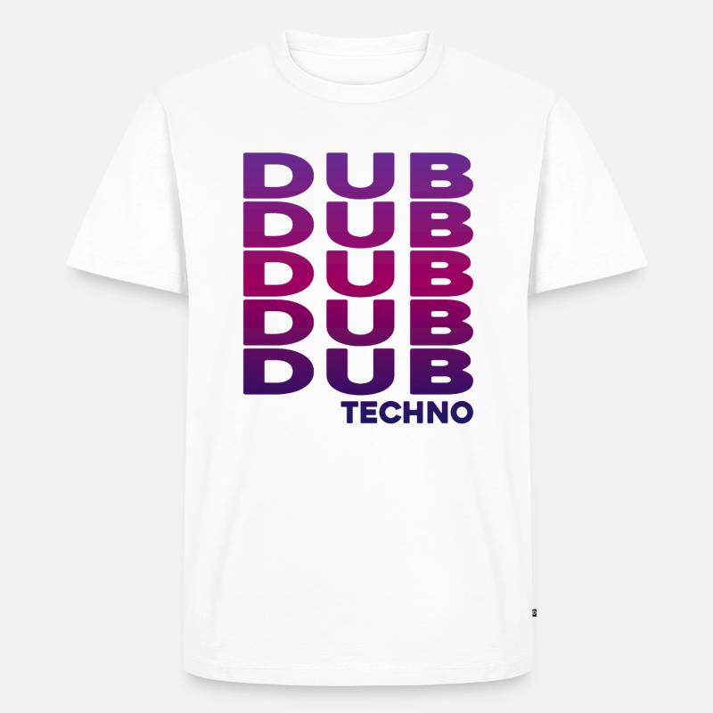 Dub Techno - Männer Premium Bio T-Shirt - Weiß