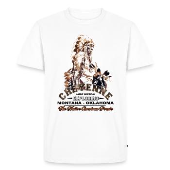 Cheyenne Nation First American Nation - Men's Premium Organic T-Shirt - white - Front - Nico (187cm)