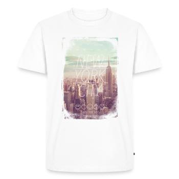 SmileyWorld New York City Skyline - Men's Premium Organic T-Shirt - white - Front - Nico (187cm)