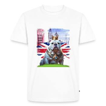Bouledogue anglais - T-shirt Premium bio Homme - blanc - Devant - Nico (187cm)