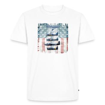 Chasseurs Grumman WW2 - T-shirt Premium bio Homme - blanc - Devant - Nico (187cm)