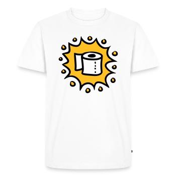 Papier toilette papier toilette papier - T-shirt Premium bio Homme - blanc - Devant - Nico (187cm)