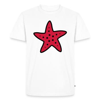 Étoile de mer étoile Océan Mer - T-shirt Premium bio Homme - blanc - Devant - Nico (187cm)
