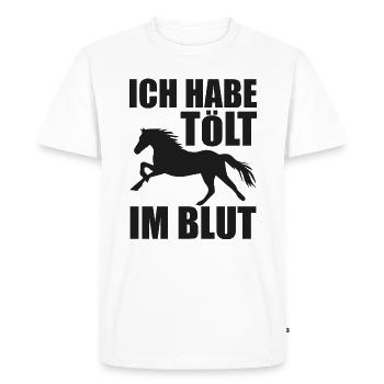 Icelandic Icelandic Horse Icelandic Horse Gift - Men's Premium Organic T-Shirt - white - Front - Nico (187cm)