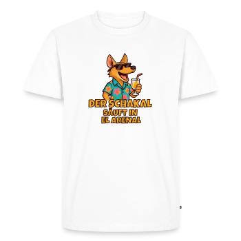 Chacal d’El Arenal - T-shirt Premium bio Homme - blanc - Devant - Nico (187cm)