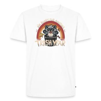 Prêt pour une autre année de déchets - T-shirt Premium bio Homme - blanc - Devant - Nico (187cm)