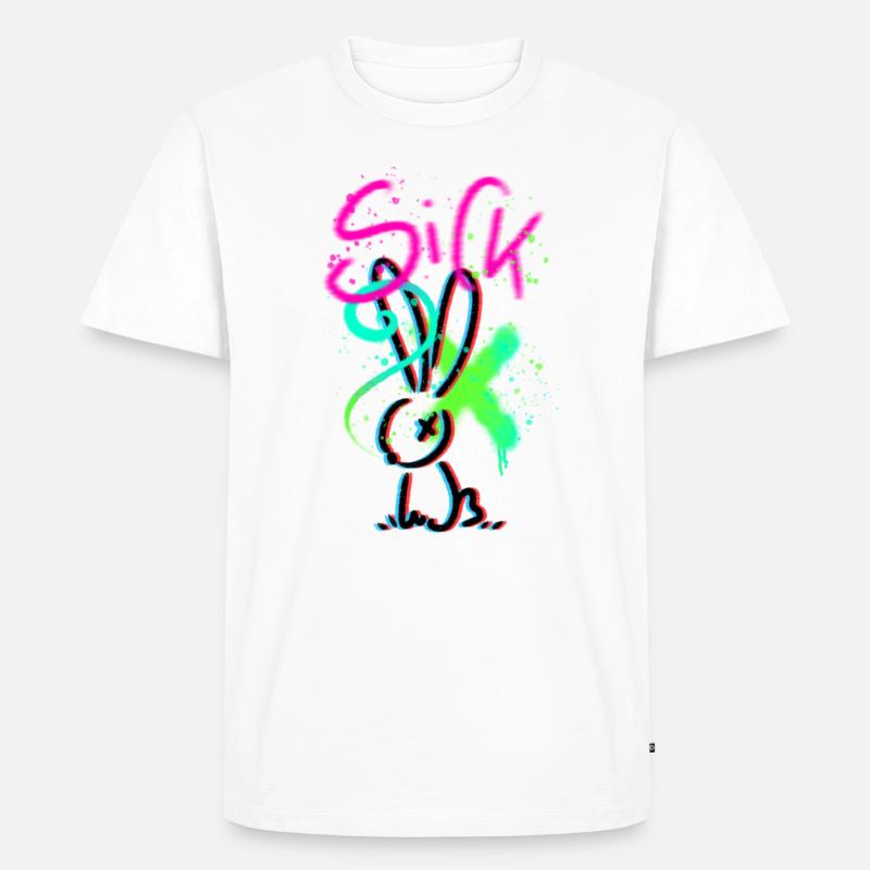 SICK - Männer Premium Bio T-Shirt - Weiß