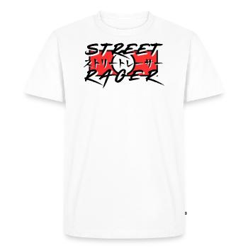 Street Racer Japan - Men's Premium Organic T-Shirt - white - Front - Nico (187cm)