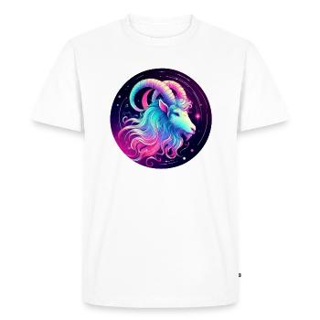 Capricorn Zodiac Sign - Men's Premium Organic T-Shirt - white - Front - Nico (187cm)