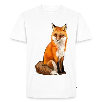 fox - Men's Premium Organic T-Shirt - white - Front - Nico (187cm)