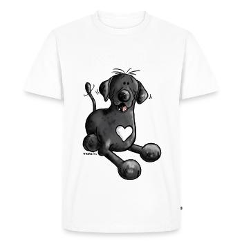 Labbi Amour - Labrador Retriever - Chien - T-shirt Premium bio Homme - blanc - Devant - Nico (187cm)