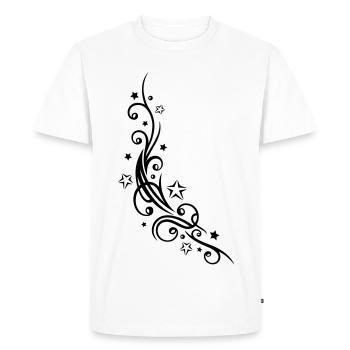 Tribal Tattoo ornament with stars. - Men's Premium Organic T-Shirt - white - Front - Nico (187cm)