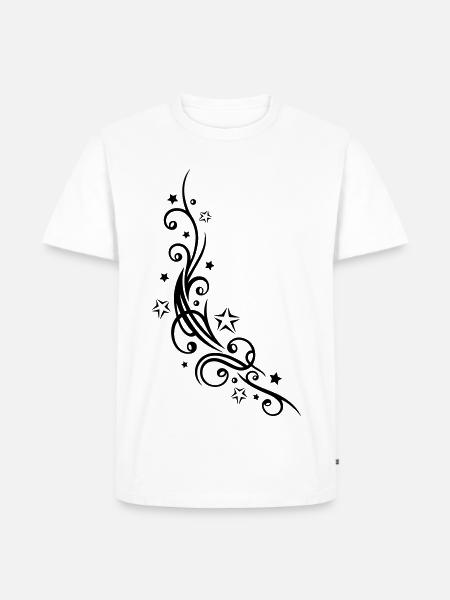 Ornement de tatouage tribal avec des étoiles. - T-shirt Premium bio Homme - blanc