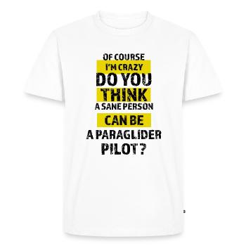 Hang-glider, paraglider, flier. paragliding - Men's Premium Organic T-Shirt - white - Front - Nico (187cm)
