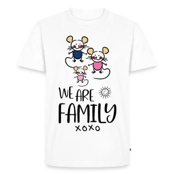 Famille - T-shirt Premium bio Homme - blanc - Devant - Nico (187cm)