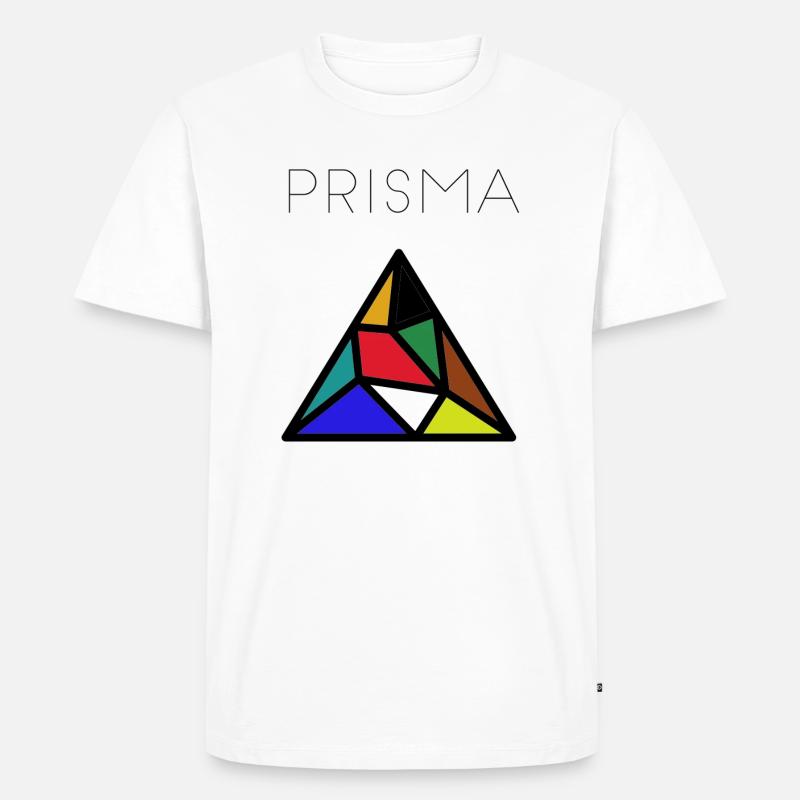 Prisma Dreieck - Männer Premium Bio T-Shirt - Weiß