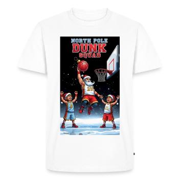 Équipe de dunks du pôle nord de basketball de Santa Dunking - T-shirt Premium bio Homme - blanc - Devant - Nico (187cm)