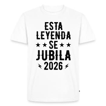 This Legend Retires 2026 - Men's Premium Organic T-Shirt - white - Front - Nico (187cm)