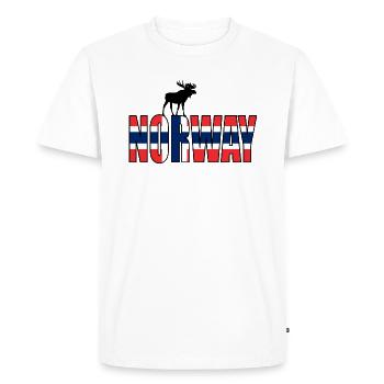 Drapeau de Norvège wapiti - T-shirt Premium bio Homme - blanc - Devant - Nico (187cm)