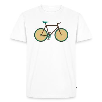 Vélo rétro vintage vélo vélo cycliste - T-shirt Premium bio Homme - blanc - Devant - Nico (187cm)