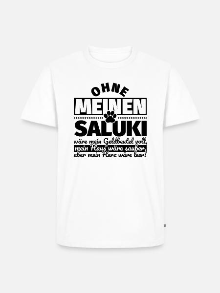 Saluki Hund Geschenke - Männer Premium Bio T-Shirt - Weiß