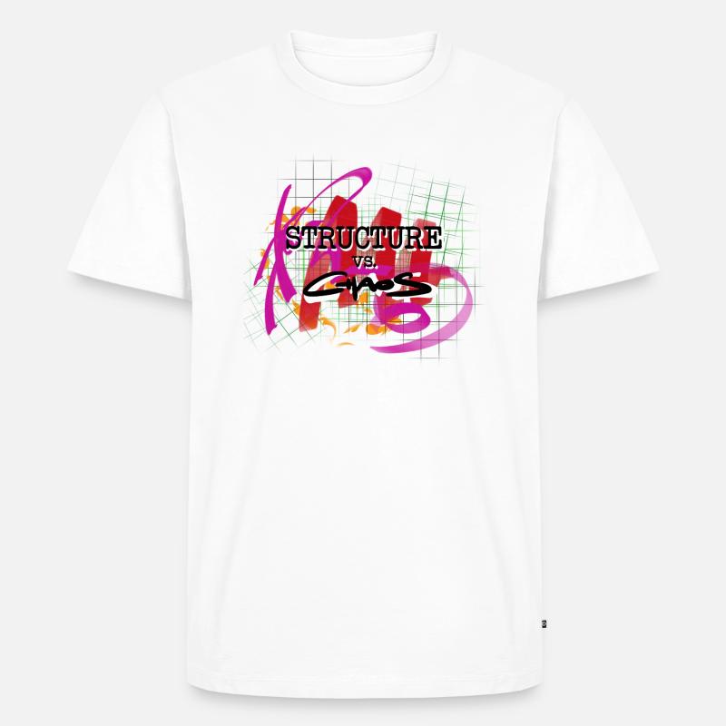 Structure Vs Chaos - Männer Premium Bio T-Shirt - Weiß
