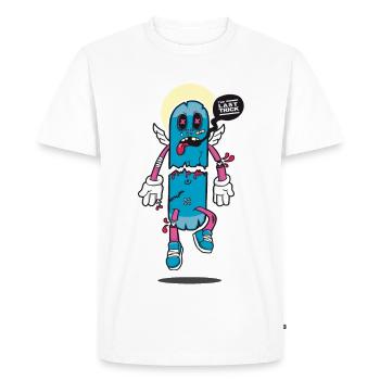the last skateboard trick - T-shirt Premium bio Homme - blanc - Devant - Nico (187cm)