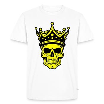 Couronne de Roi Crâne - T-shirt Premium bio Homme - blanc - Devant - Nico (187cm)