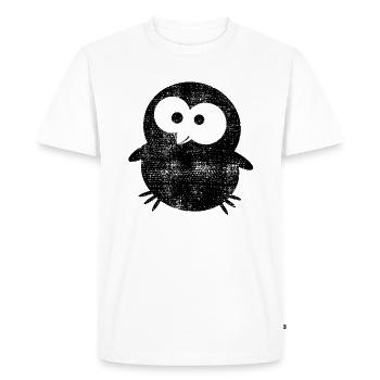 Oiseau drôle - T-shirt Premium bio Homme - blanc - Devant - Nico (187cm)