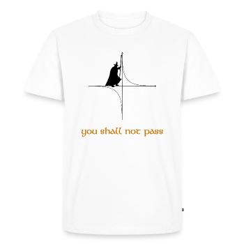 Vous ne passerez pas - Math Physics Nerd Shirt - T-shirt Premium bio Homme - blanc - Devant - Nico (187cm)