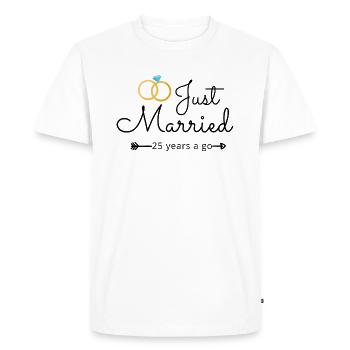 25th Wedding Anniversary - Men's Premium Organic T-Shirt - white - Front - Nico (187cm)