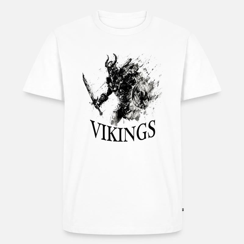 Vikings Wikinger - Männer Premium Bio T-Shirt - Weiß