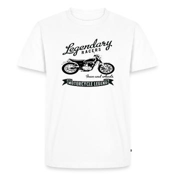 Moto Cyclomoteur SR 500 Cult - T-shirt Premium bio Homme - blanc - Devant - Nico (187cm)