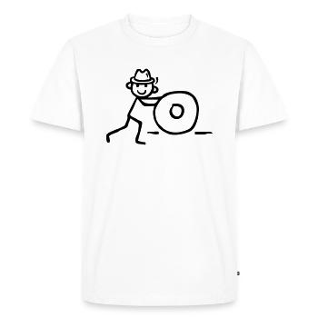 Ball ball fitness mouvement Physio croquis - T-shirt Premium bio Homme - blanc - Devant - Nico (187cm)