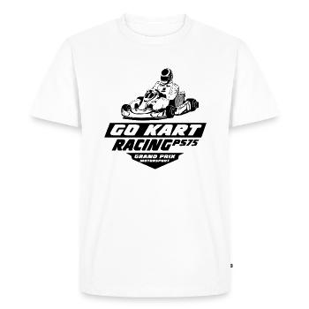 GoKart - Karting - Kart - Go Kart - T-shirt Premium bio Homme - blanc - Devant - Nico (187cm)