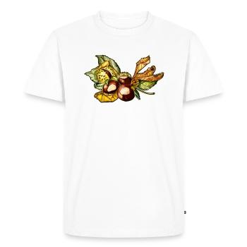 Chestnuts - Men's Premium Organic T-Shirt - white - Front - Nico (187cm)