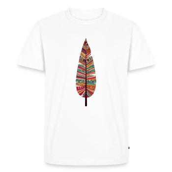 Feather Feather Indie Indien - T-shirt Premium bio Homme - blanc - Devant - Nico (187cm)