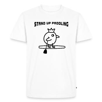 Bird SUP - Men's Premium Organic T-Shirt - white - Front - Nico (187cm)