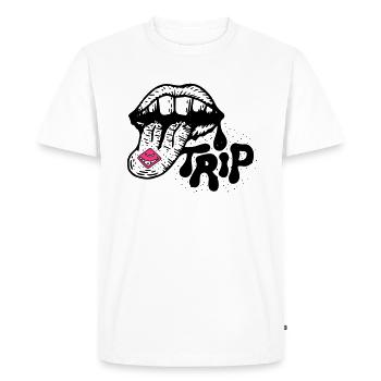 Ecstasy trip - T-shirt Premium bio Homme - blanc - Devant - Nico (187cm)