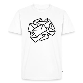 Lots of Letters Letter Post News Broadcast - Men's Premium Organic T-Shirt - white - Front - Nico (187cm)