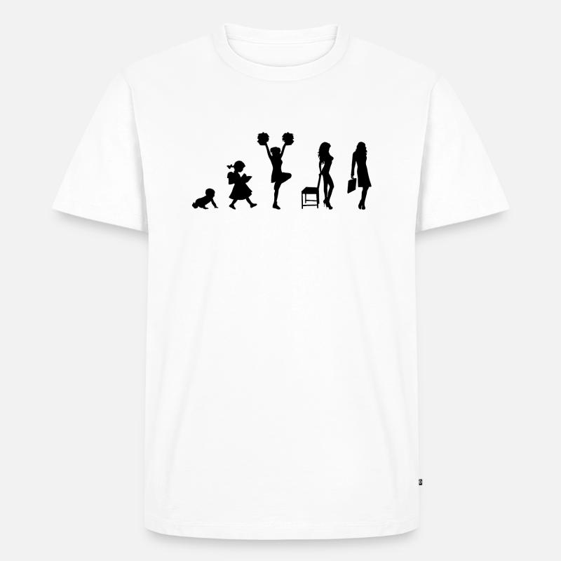 Evolution women - Männer Premium Bio T-Shirt - Weiß