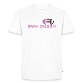 GYM QUEEN - Gym Motivation and Fitness Designs - Men's Premium Organic T-Shirt - white - Front - Nico (187cm)