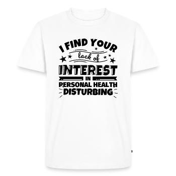 Cadeau amusant de santé personnelle - T-shirt Premium bio Homme - blanc - Devant - Nico (187cm)