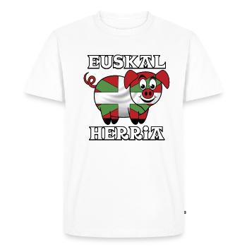 Basque pig - Men's Premium Organic T-Shirt - white - Front - Nico (187cm)