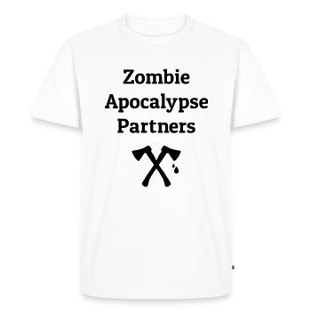 zombie apocalypse partners - Men's Premium Organic T-Shirt - white - Front - Nico (187cm)