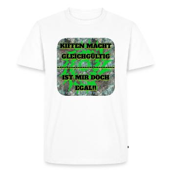KIFFEN MACHT....!! - Men's Premium Organic T-Shirt - white - Front - Nico (187cm)