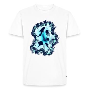 Sous l'eau dans la mer avec la vie marine pour les plongeurs - T-shirt Premium bio Homme - blanc - Devant - Nico (187cm)