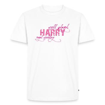 Well Played Harry Funny Royal Wedding Quote - Men's Premium Organic T-Shirt - white - Front - Nico (187cm)