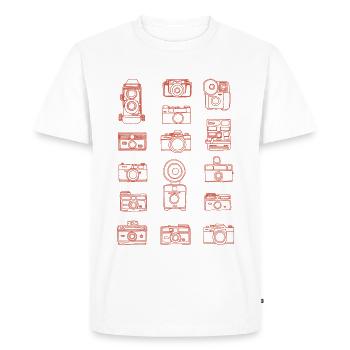 Appareil photo vintage - T-shirt Premium bio Homme - blanc - Devant - Nico (187cm)